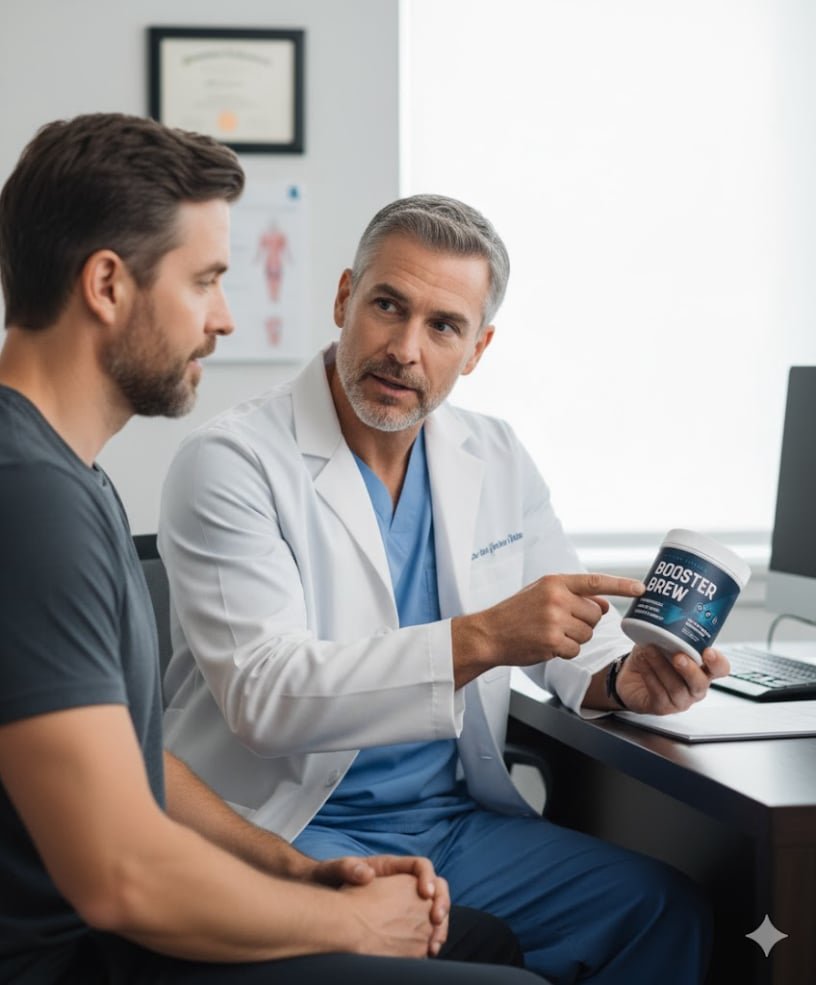 Doctor recommends Booster Brew to patient